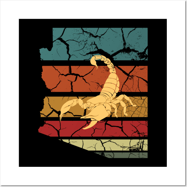 Retro Arizona with Scorpion Wall Art by Aunt Choppy